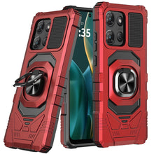 For Moto G Stylus 2025 Case Shockproof Dual Layer Magnetic Ring + Tempered Glass