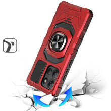 For Moto G Stylus 2025 Case Shockproof Dual Layer Magnetic Ring + Tempered Glass