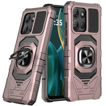 For Moto G Stylus 2025 Case Shockproof Dual Layer Magnetic Ring + Tempered Glass