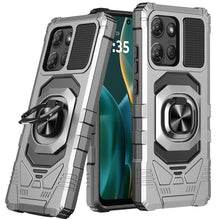 For Moto G Stylus 2025 Case Shockproof Dual Layer Magnetic Ring + Tempered Glass