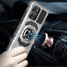 For Moto G Stylus 2025 Case Shockproof Dual Layer Magnetic Ring + Tempered Glass