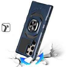 For Samsung S25 Ultra Case Shockproof 2 Layer Magnetic Ringstand +Tempered Glass