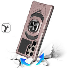 For Samsung S25 Ultra Case Shockproof 2 Layer Magnetic Ringstand +Tempered Glass