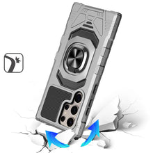 For Samsung S25 Ultra Case Shockproof 2 Layer Magnetic Ringstand +Tempered Glass