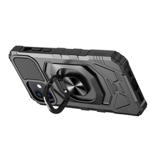 For iPhone 12/12 Pro Case Shockproof Dual Layer with Ring Stand + Tempered Glass