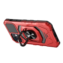 For iPhone 12/12 Pro Case Shockproof Dual Layer with Ring Stand + Tempered Glass