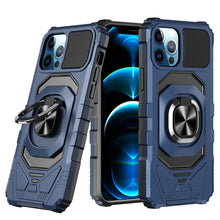 For iPhone 12 Pro Max Case Shockproof Dual Layer with Ring Stand +Tempered Glass