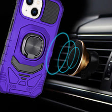 For iPhone 15 Case Shockproof Dual Layer Magnetic RingStand + 2 Tempered Glass