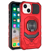 For iPhone 15 Case Shockproof Dual Layer Magnetic RingStand + 2 Tempered Glass