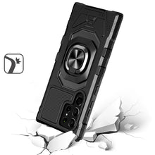 For Samsung S23 Ultra Case Shockproof Dual Layer Magnetic Ring Stand Phone Cover