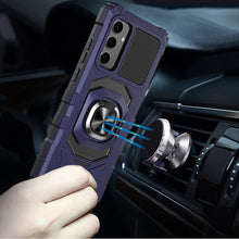 For Samsung S25/S24 Case Shockproof 2 Layer Magnetic Ringstand + Tempered Glass