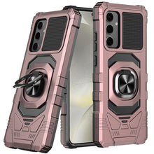 For Samsung S25/S24 Case Shockproof 2 Layer Magnetic Ringstand + Tempered Glass