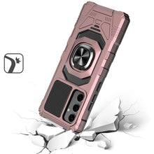 For Samsung S25/S24 Case Shockproof 2 Layer Magnetic Ringstand + Tempered Glass