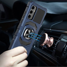 For Samsung S25 FE Case Shockproof Dual Layer with Ring Stand + Tempered Glass