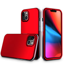 For iPhone 13 PRO Case Metallic Two Tone Protective Hybrid Phone Cover