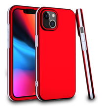For iPhone 13 PRO Case Metallic Two Tone Protective Hybrid Phone Cover