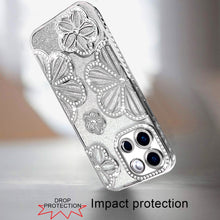 For Moto G 2025/2026/G Play 2026 Case Bling Floral 3D Glitter + Tempered Glass