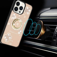 For iPhone 15 Pro Max Case Rhinestone Bling Decor Glitter + 2 Tempered Glass