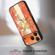 For iPhone 17 Pro Max Case Rhinestone Bling Decor Glitter Cover + Tempered Glass