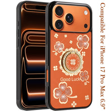 For iPhone 17 Pro Max Case Rhinestone Bling Decor Glitter Cover + Tempered Glass