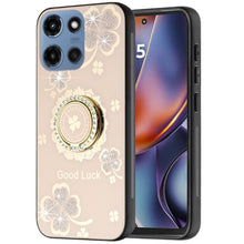 For Moto G 2025 Case Rhinestone 3D Bling Decor Glitter Cover + Tempered Glass