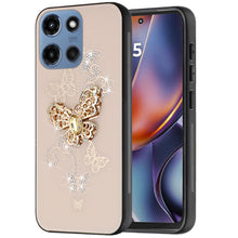 For Moto G 2025/2026/G Play 2026 Case Rhinestone 3D Bling + Tempered Glass