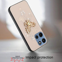 For Moto G 2025/2026/G Play 2026 Case Rhinestone 3D Bling + Tempered Glass