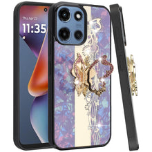 For Moto G 2025 Case Rhinestone 3D Bling Decor Glitter Cover + Tempered Glass