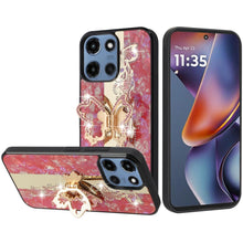 For Moto G 2025 Case Rhinestone 3D Bling Decor Glitter Cover + Tempered Glass