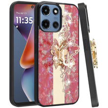 For Moto G 2025 Case Rhinestone 3D Bling Decor Glitter Cover + Tempered Glass