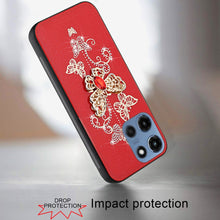 For Moto G 2025 Case Rhinestone 3D Bling Decor Glitter Cover + Tempered Glass