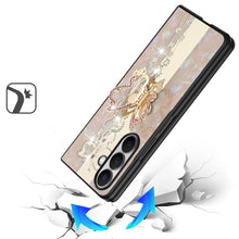 For Samsung Z Fold7 Case Rhinestone Bling Decor Glitter Cover + Tempered Glass