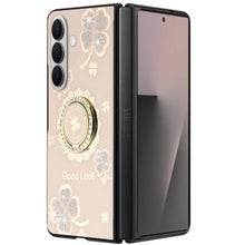 For Samsung Z Fold7 Case Rhinestone Bling Decor Glitter Cover + Tempered Glass