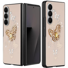 For Samsung Z Fold7 Case Rhinestone Bling Decor Glitter Cover + Tempered Glass