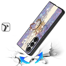 For Samsung Z Fold7 Case Rhinestone Bling Decor Glitter Cover + Tempered Glass