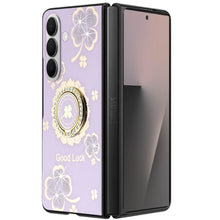 For Samsung Z Fold7 Case Rhinestone Bling Decor Glitter Cover + Tempered Glass