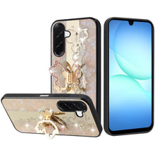 For Samsung A17 5G Case Rhinestone Bling Decor Glitter Cover + Tempered Glass