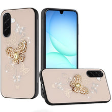 For Samsung A17 5G Case Rhinestone Bling Decor Glitter Cover + Tempered Glass
