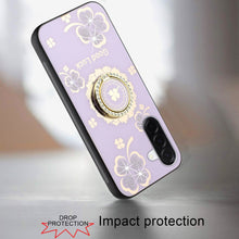 For Samsung A17 5G Case Rhinestone Bling Decor Glitter Cover + Tempered Glass