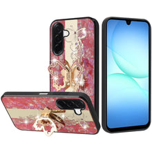 For Samsung A17 5G Case Rhinestone Bling Decor Glitter Cover + Tempered Glass