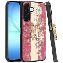 For Samsung A17 5G Case Rhinestone Bling Decor Glitter Cover + Tempered Glass