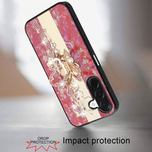 For Samsung A17 5G Case Rhinestone Bling Decor Glitter Cover + Tempered Glass
