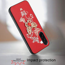 For Samsung A17 5G Case Rhinestone Bling Decor Glitter Cover + Tempered Glass