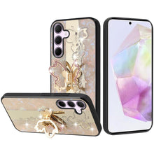 For Samsung A36/A56 Case Rhinestone Bling Decor Glitter Cover + Tempered Glass