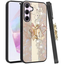 For Samsung A36/A56 Case Rhinestone Bling Decor Glitter Cover + Tempered Glass