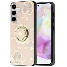 For Samsung A36 Case Rhinestone Bling Decor Glitter Cover + Tempered Glass