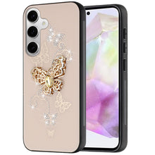 For Samsung A36/A56 Case Rhinestone Bling Decor Glitter Cover + Tempered Glass