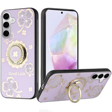 For Samsung A36/A56 Case Rhinestone Bling Decor Glitter Cover + Tempered Glass