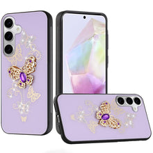 For Samsung A36/A56 Case Rhinestone Bling Decor Glitter Cover + Tempered Glass