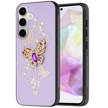For Samsung A36/A56 Case Rhinestone Bling Decor Glitter Cover + Tempered Glass